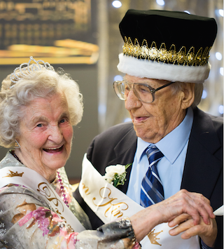 Brandywine prom queen Martha Munster and king Phil Yanich. Both are 103.