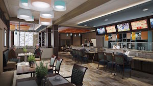 First-floor amenities will include a new bistro dining venue, convenience store and library.