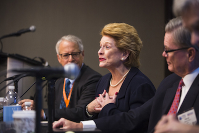 Sen. Debbie Stabenow participates in a panel discussion at the Hospital of Tomorrow conference.