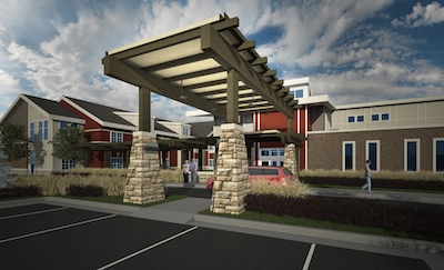 An artist's rendering of the Healthcare Resort of Kansas City.