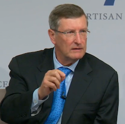Former Sen. Kent Conrad makes a point about the Bipartisan Policy Center's new report.