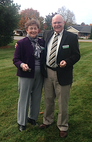 Lois and Barry DeRoos have signed up for Village Square and participated in the groundbreaking.