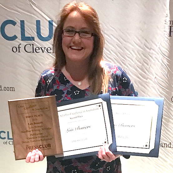 Bowers recognized with three writing awards