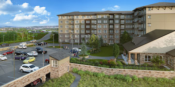 An artist's rendering shows Longs Ridge at Wind Crest.