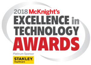 2018 McKnight's Excellence in Technology Awards logo