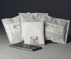 Data from Pixie Smart Pads sensors are transmitted to a smartphone for convenient review.