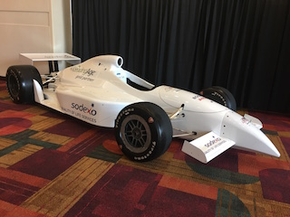This car, with the Sodexo logo, is on display at the LeadingAge annual meeting in Indianapolis.