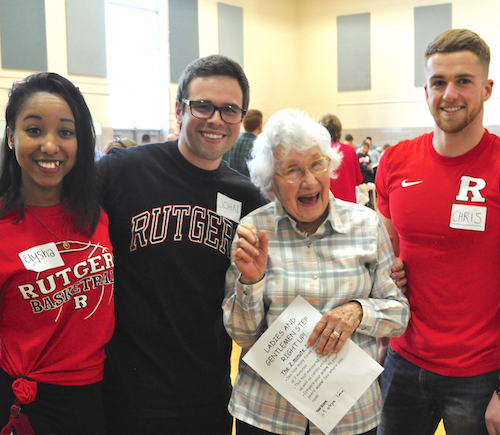 Rutgers students interacted with residents of Springpoint Senior Living at an April 13 campus event.