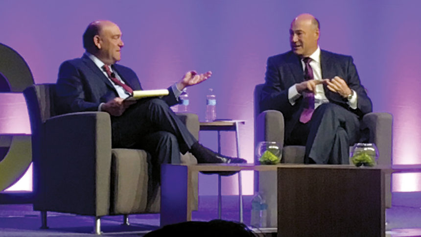 Steve Liesman (left), Gary D. Cohn at NIC 2018