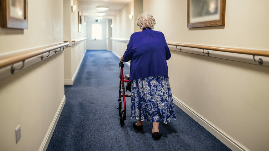 Wandering senior, nursing home