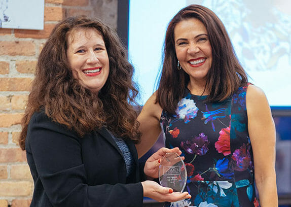 Pilar Carvajal receiving Hall of Honor award