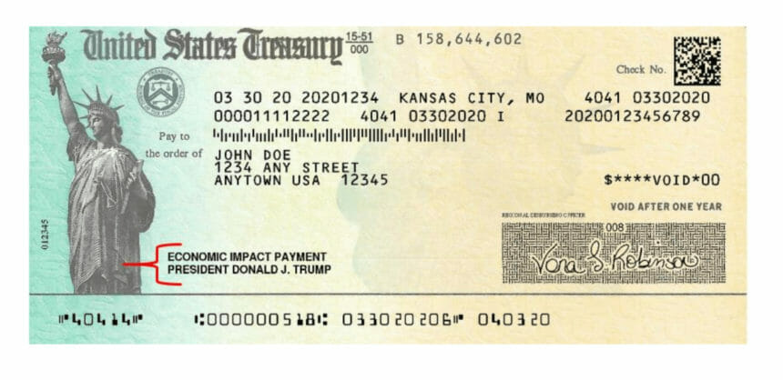 sample photo of a stimulus check
