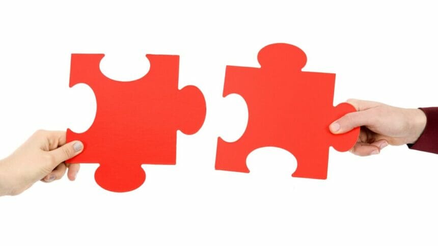 two puzzle pieces