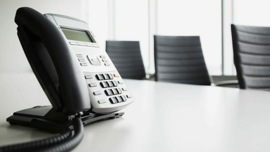 office phone on conference room table