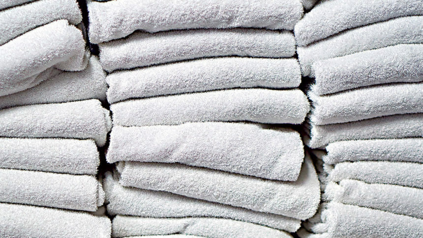 stacks of white towels