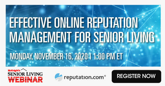 Nov. 16 webinar will discuss online reputation management for senior living