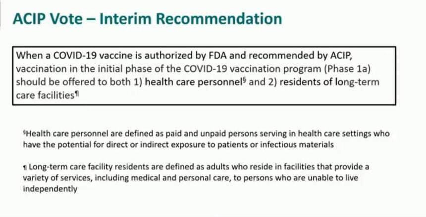 ACIP vaccine recommendation slide