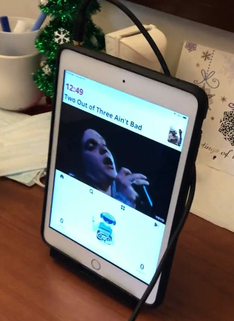 SOLO music video app on an iPad