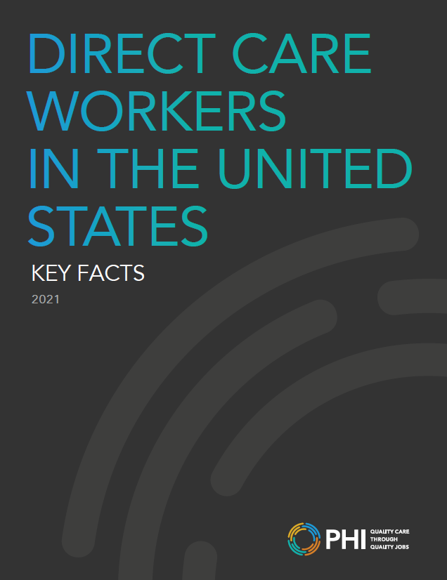 PHI report cover on direct care workforce