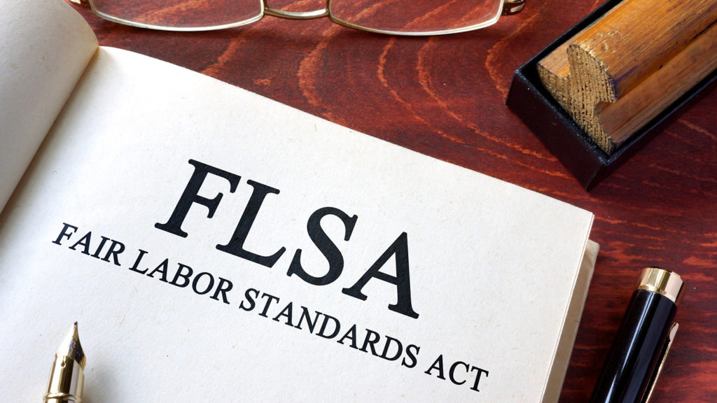 Fair Labor Standards Act book on a table