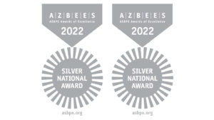 2 national awards - Silver Azbee badges