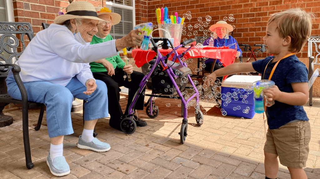 older adults with child