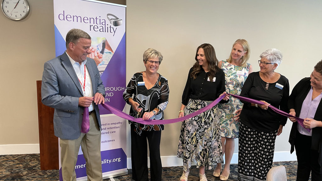 Ribbon cutting for Dementia Reality project