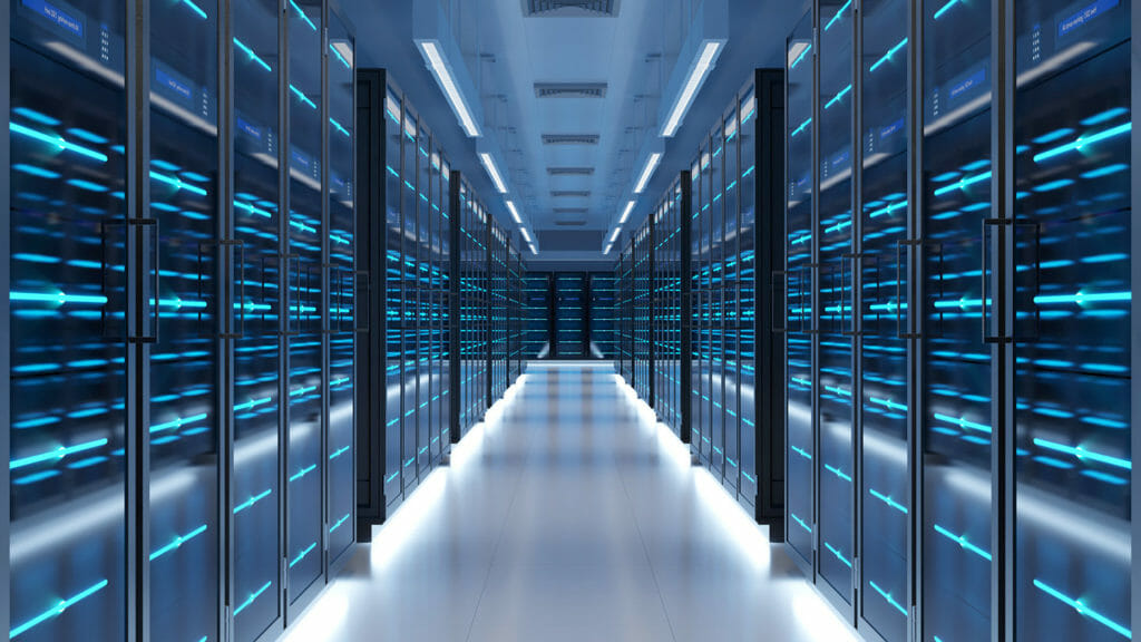 Server room with big data