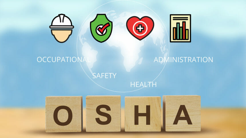 osha concept, Occupational, Safety Health , Administration, illustration.