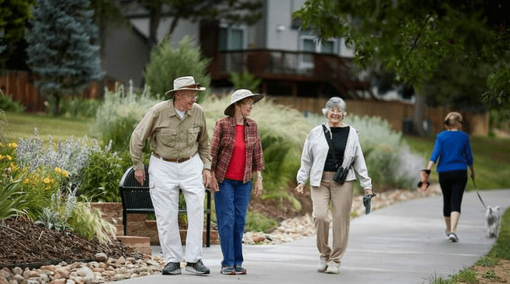 older adults walking