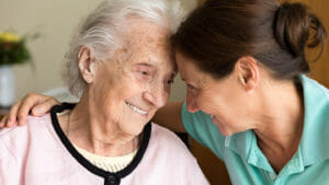 caregiver and older woman