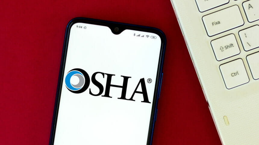 BRAZIL - 2020/08/24: In this photo illustration the Occupational Safety and Health Administration (OSHA) logo seen displayed on a smartphone. (Photo Illustration by Rafael Henrique/SOPA Images/LightRocket via Getty Images)