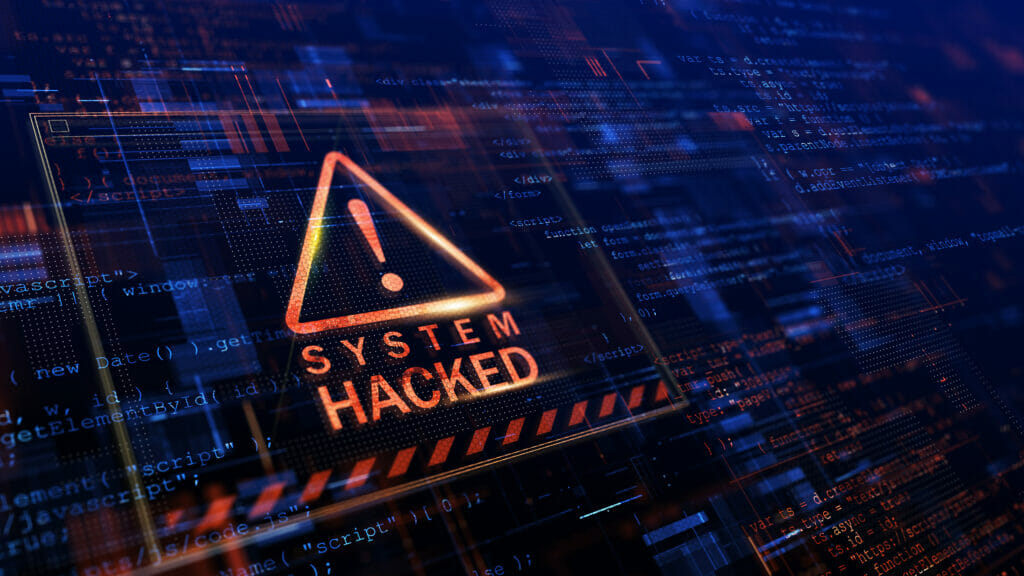 System hacked sign