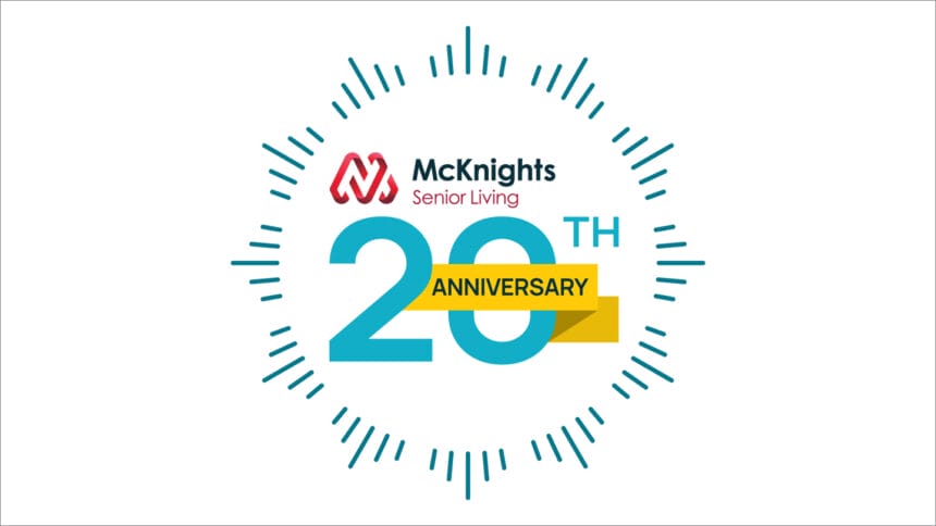 McKnight's Senior Living 20th anniversary logo