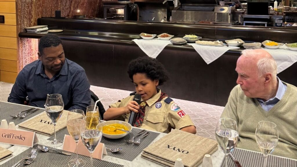 Generations of scouts break bread together